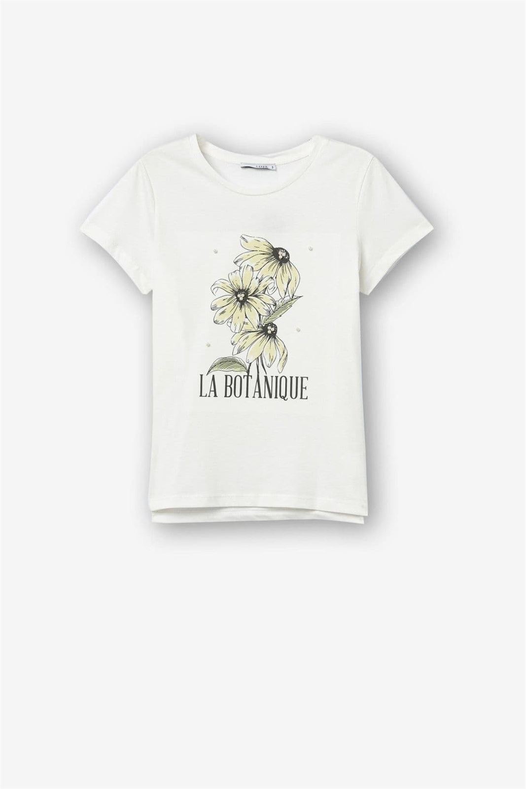 Camiseta blanca estampado flores, Pareia - Imagen 4