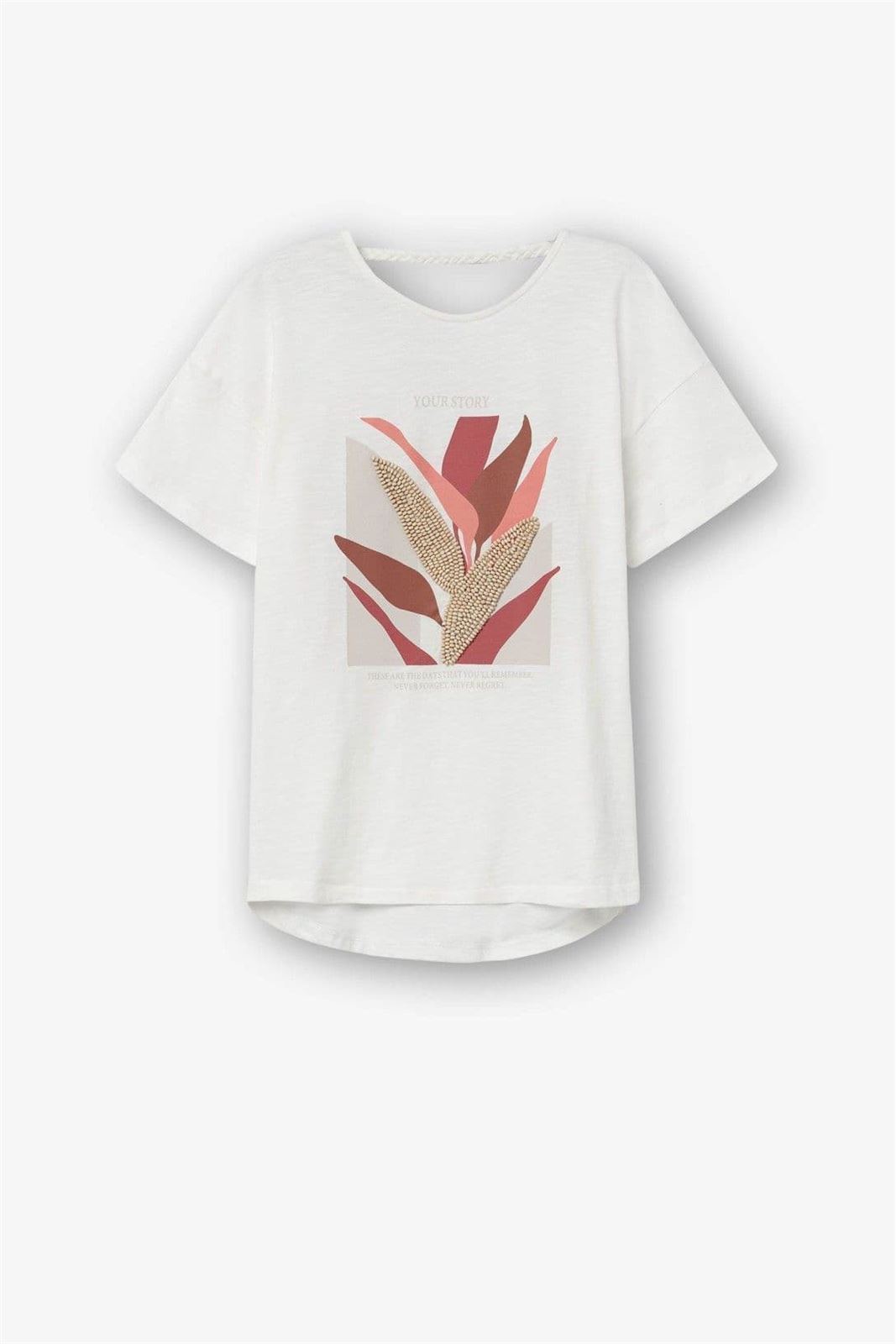 Camiseta Flame con Estampado y Abertura en Espalda, Ourika - Imagen 6