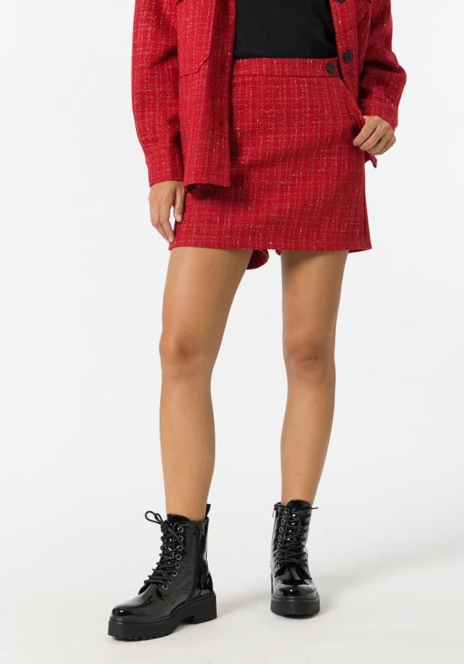 Falda Shorts Tweed con Botones, Olivia - Imagen 1