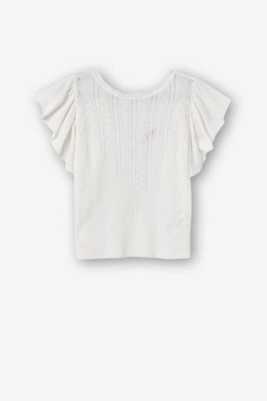 Jersey de Punto blanco Perforado, Omen - Imagen 4