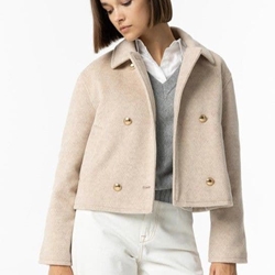 Abrigo corto beige, Dion - Imagen 2