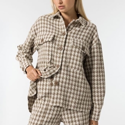 Bermuda Tweed beige con Botones, Olivia - Imagen 1