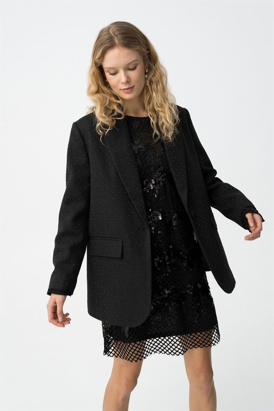 Blazer negro brillos, Areia - Imagen 1