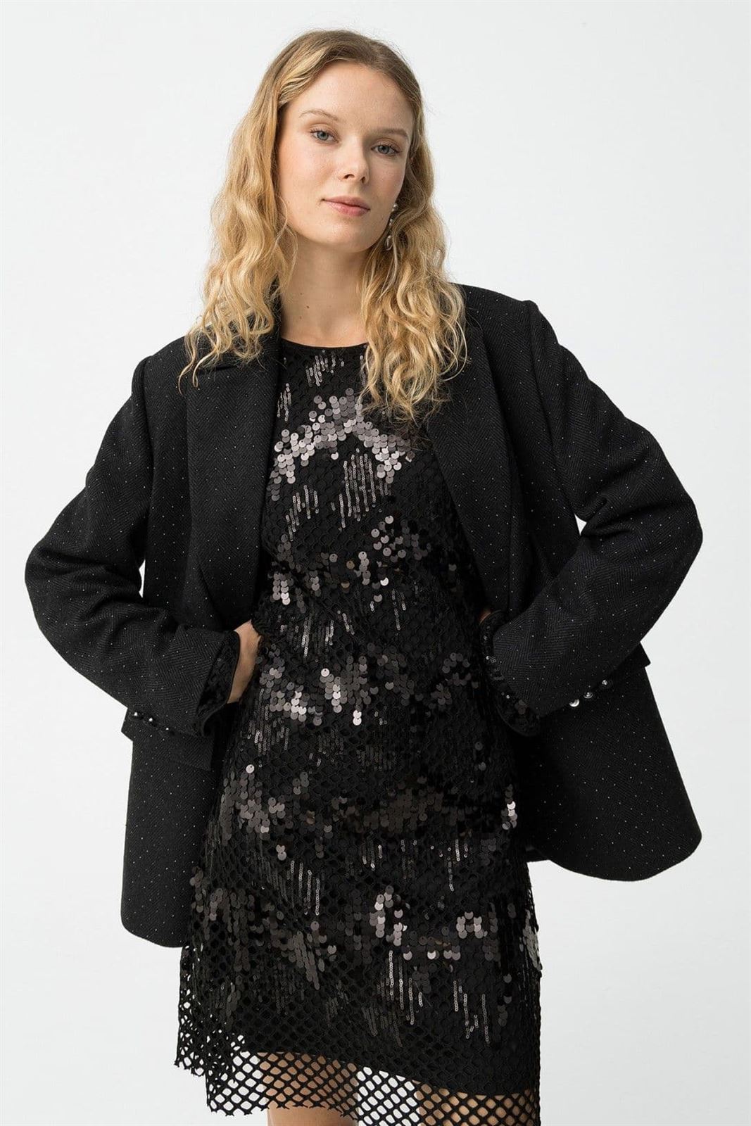 Blazer negro brillos, Areia - Imagen 4