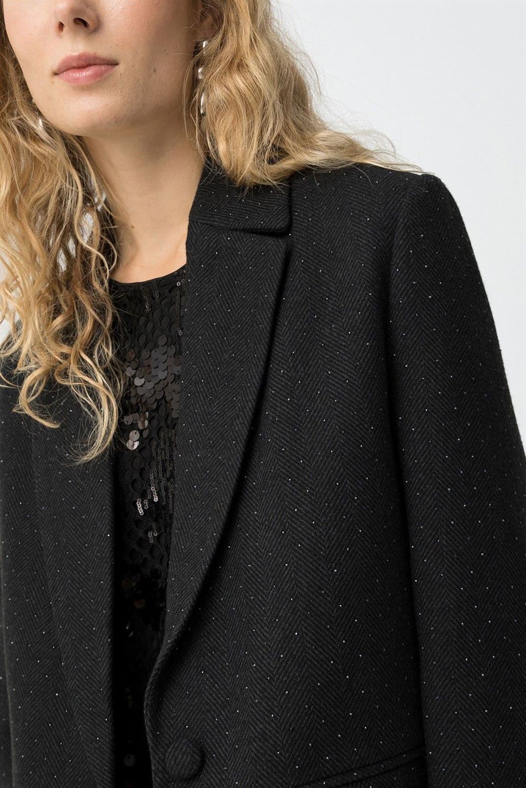 Blazer negro brillos, Areia - Imagen 5