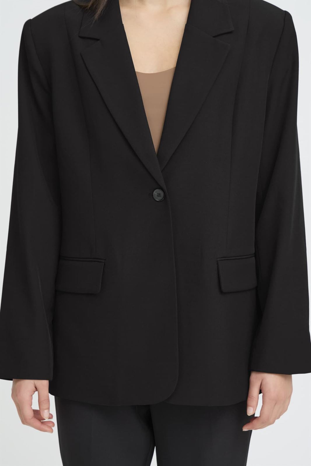 Blazer oversize Ichi, Fava Long - negro - Imagen 3