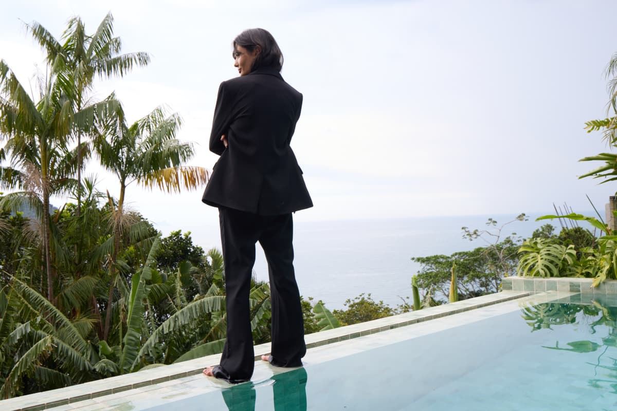 Blazer oversize Ichi, Fava Long - negro - Imagen 10