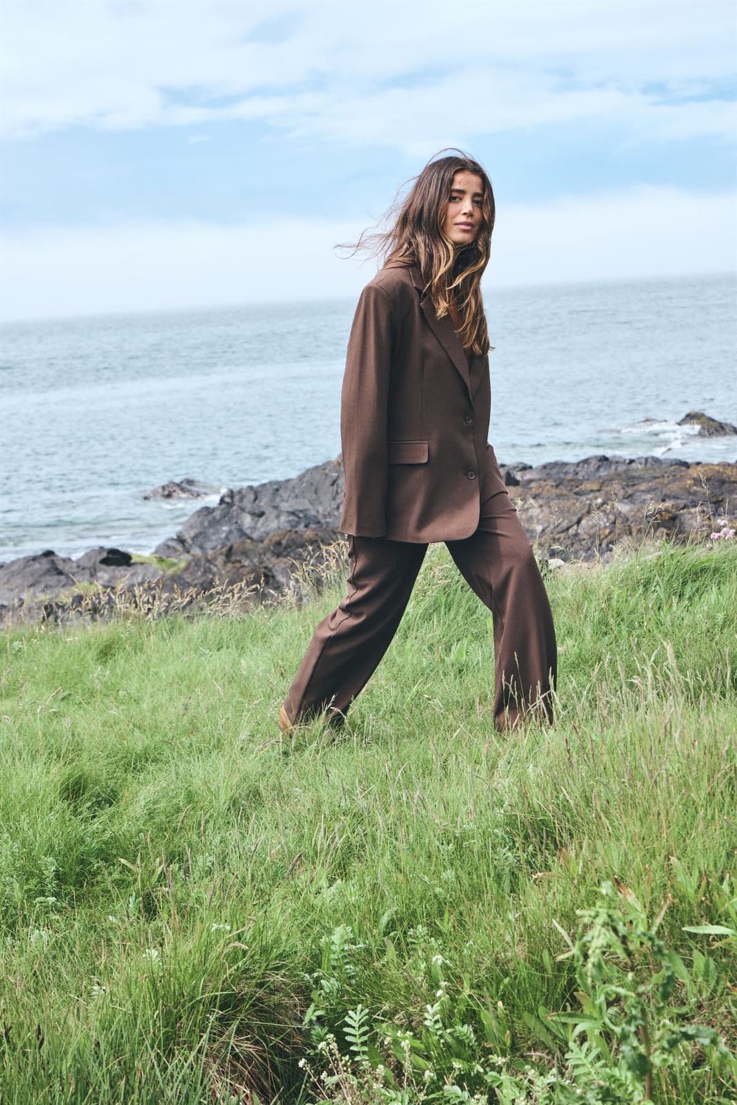 Blazer oversize Ichi, Fava- marrón chocolate - Imagen 2