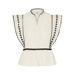 Blusa bordada sin mangas B.young, Imalli - crudo - Imagen 1