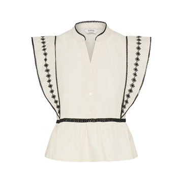 Blusa bordada sin mangas B.young, Imalli - crudo - Imagen 1
