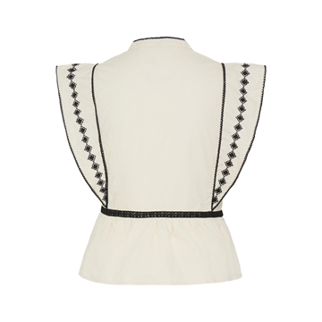 Blusa bordada sin mangas B.young, Imalli - crudo - Imagen 2