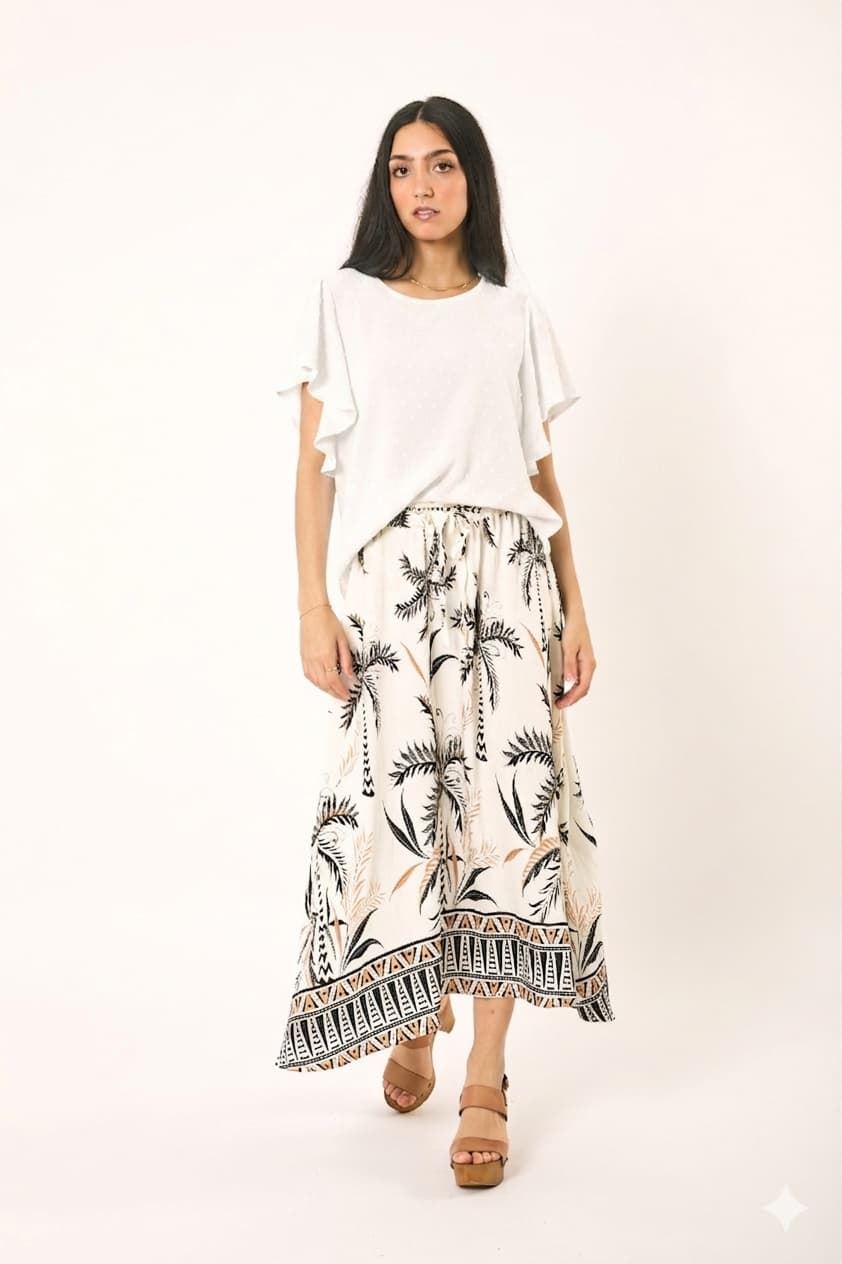 Blusa de plumeti manga volante blanca, Duna - Imagen 2