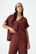 Blusa escote pico granate, Maxine - Imagen 1
