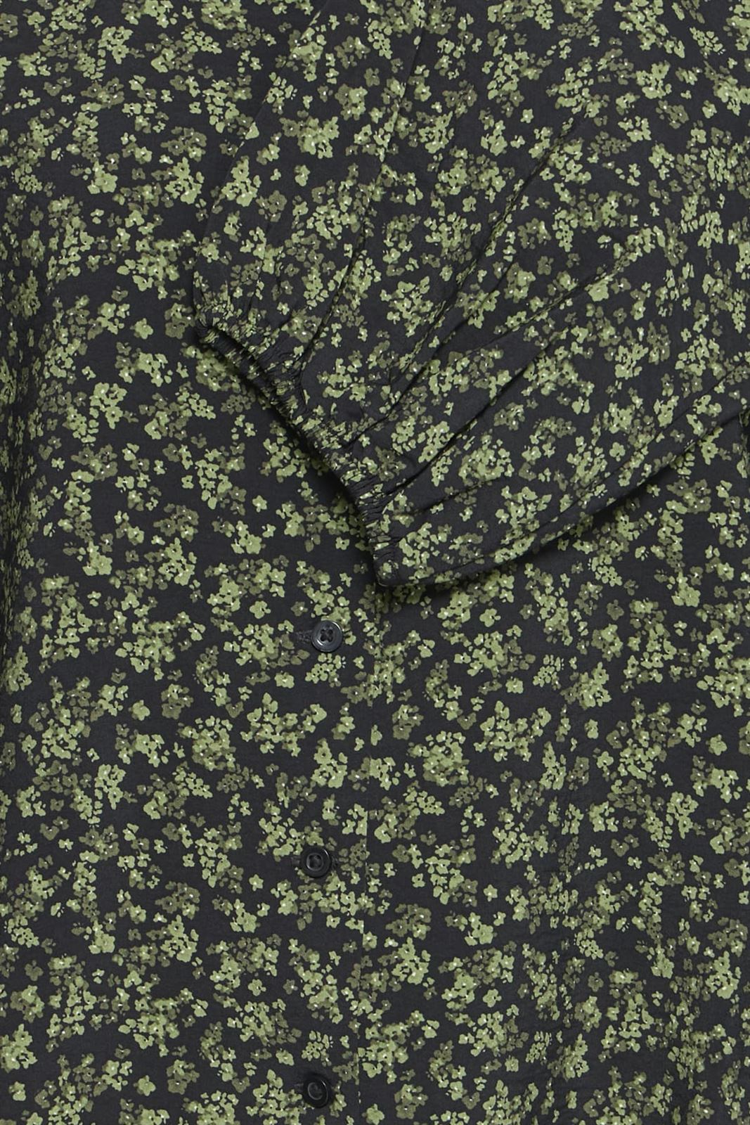 Blusa estampado floral Ichi, Gilvis - negro y verde - Imagen 6