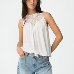 Blusa fluida blanca, Debi - Imagen 1