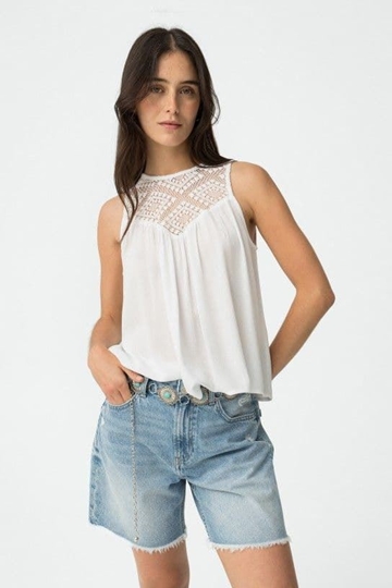Blusa fluida blanca, Debi - Imagen 1