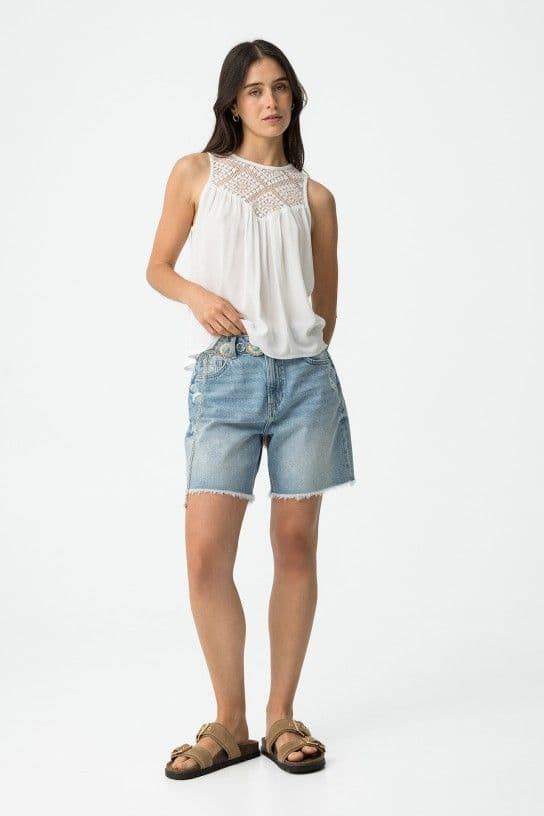 Blusa fluida blanca, Debi - Imagen 3