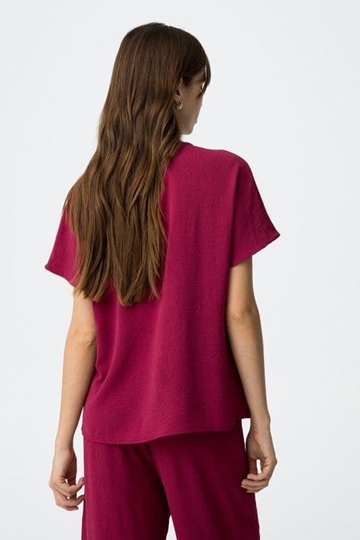 Blusa fluida rojo fucsia, Maxine - Imagen 2