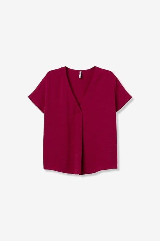Blusa fluida rojo fucsia, Maxine - Imagen 4