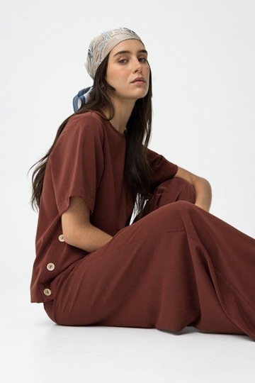 Blusa fluida teja, Aethos - Imagen 1