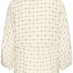 Blusa lino cuadro azules, IH Ficalo Ms - Imagen 2