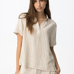 Blusa lino de rayas, Soulout - Imagen 1