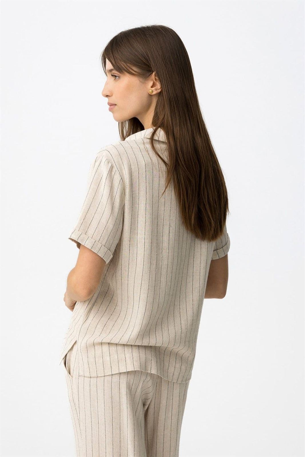 Blusa lino de rayas, Soulout - Imagen 3