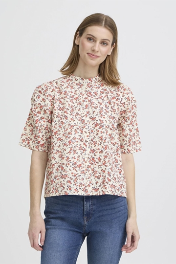 Blusa manga corta estampado flores, Ih Qwina Sh2 - Imagen 1
