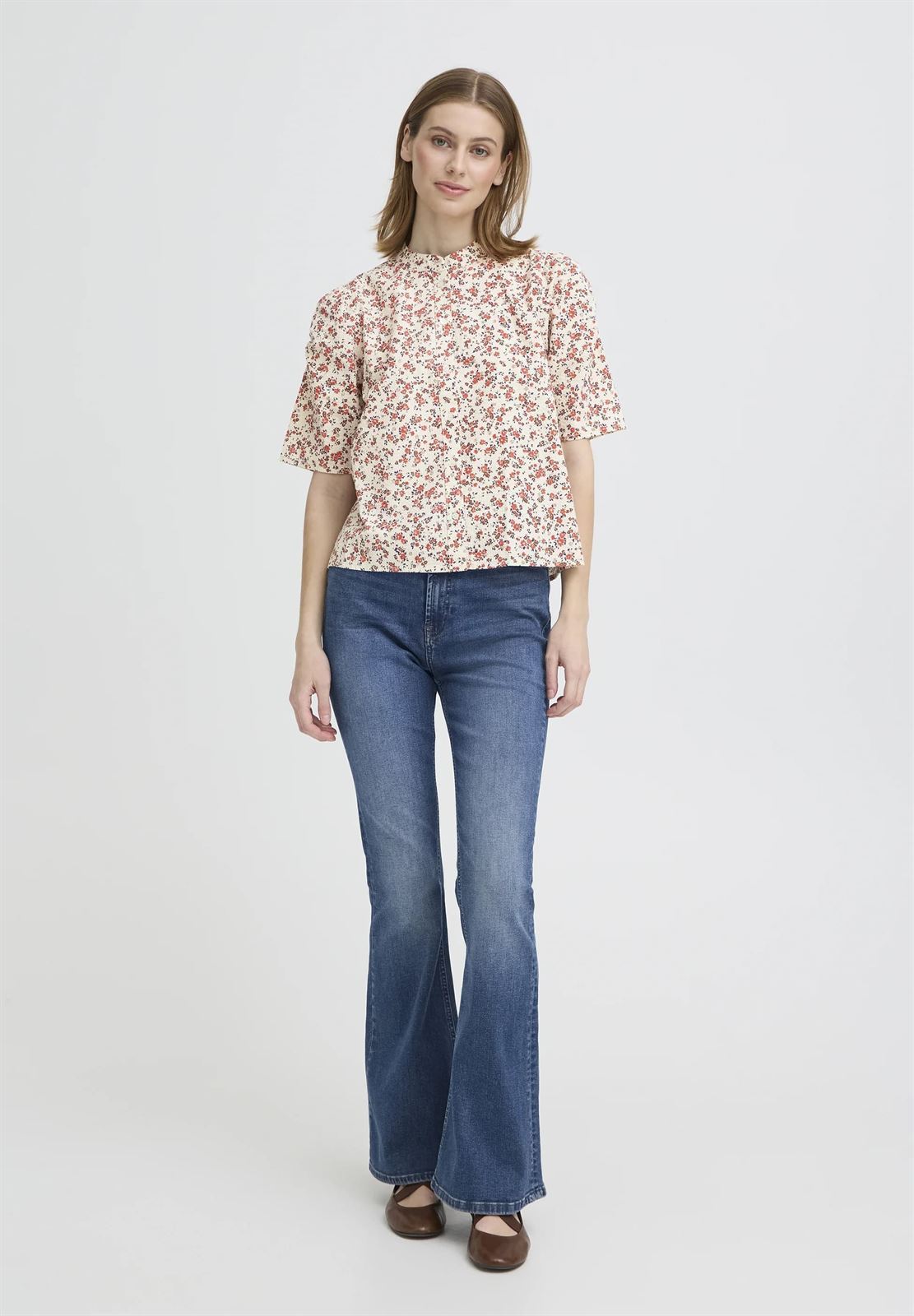 Blusa manga corta estampado flores, Ih Qwina Sh2 - Imagen 3