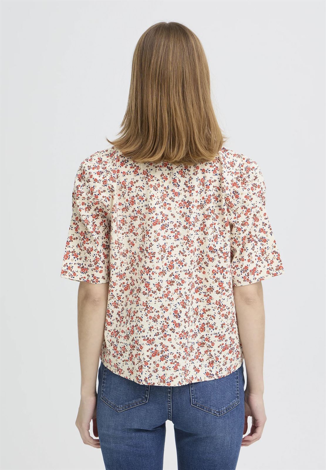 Blusa manga corta estampado flores, Ih Qwina Sh2 - Imagen 4