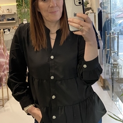 Blusa negra acampanada, Pera - Imagen 2
