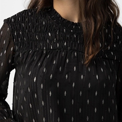 Blusa negra hilo metálico, Fernanda - Imagen 2