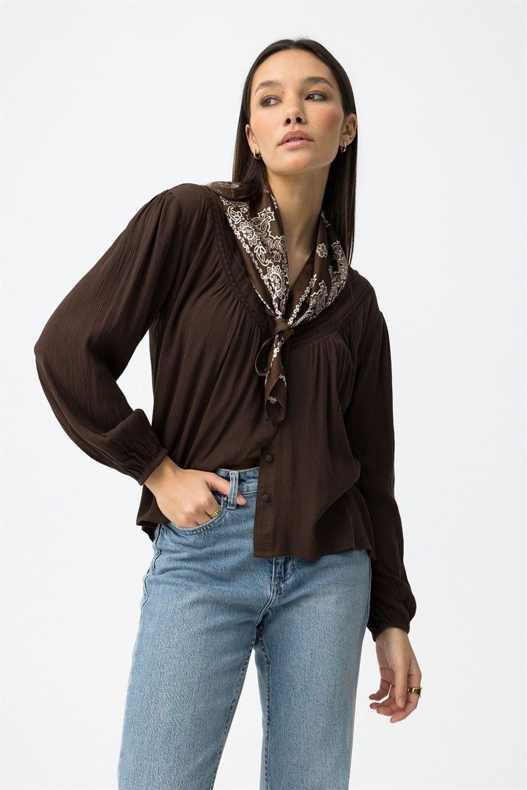 Blusa Relaxed Chocolate, Mara - Imagen 1