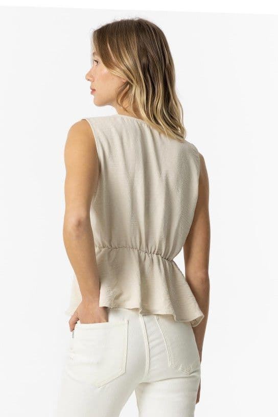 Blusa sisa peplum beige, Turim - Imagen 3