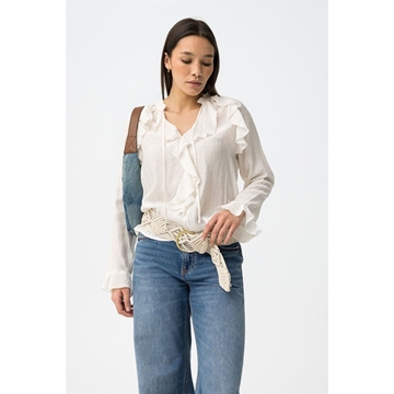Blusa volantes blanca, Braga - Imagen 1