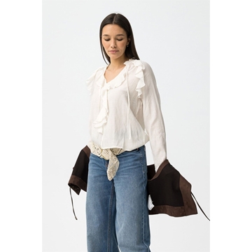 Blusa volantes blanca, Braga - Imagen 2