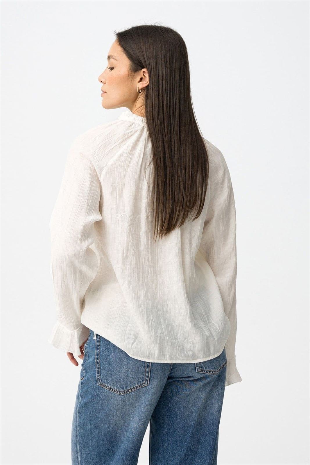Blusa volantes blanca, Braga - Imagen 4