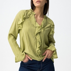 Blusa volantes verde, Braga - Imagen 1
