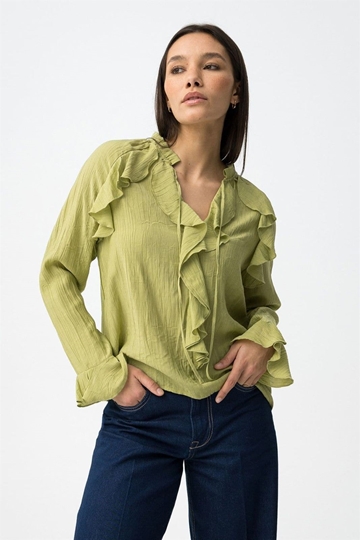 Blusa volantes verde, Braga - Imagen 1
