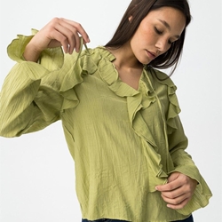 Blusa volantes verde, Braga - Imagen 2