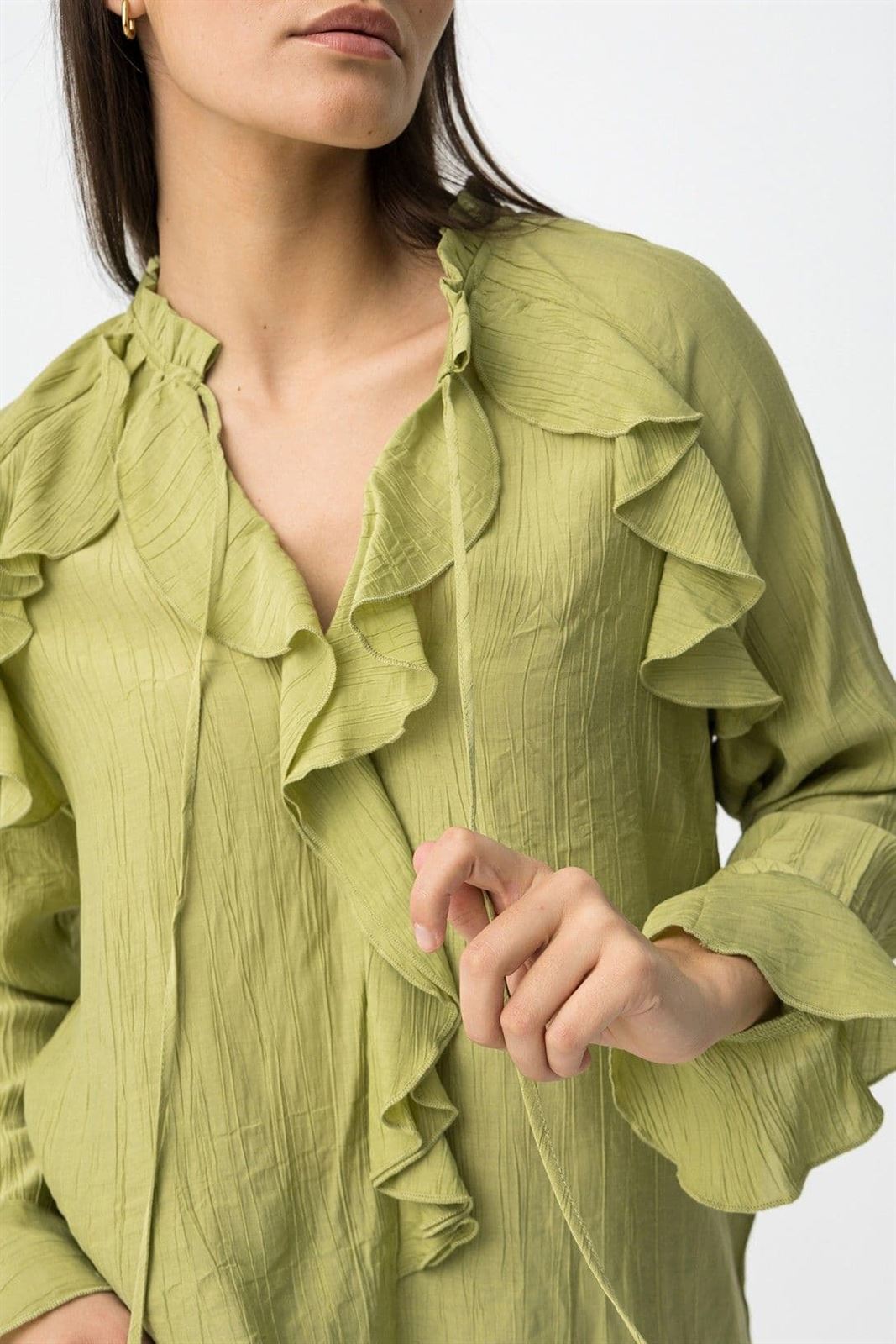 Blusa volantes verde, Braga - Imagen 5