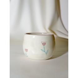 Bol gres flores pequeño - Imagen 1