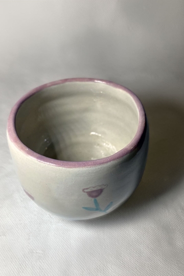 Bol gres flores pequeño - Imagen 2