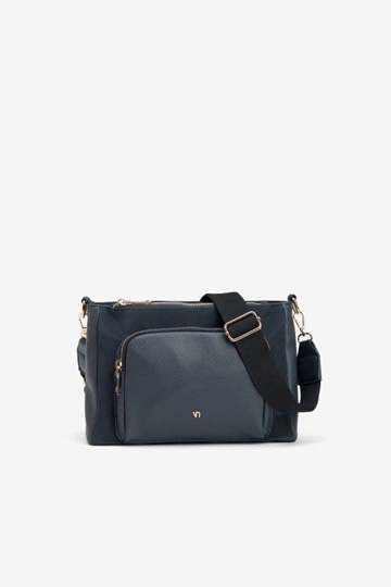 Bolso bandolera azul marino con bolsillos - Imagen 1