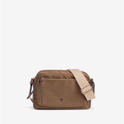 Bolso bandolera de nylon marrón, Rory - Imagen 1