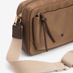 Bolso bandolera de nylon marrón, Rory - Imagen 2