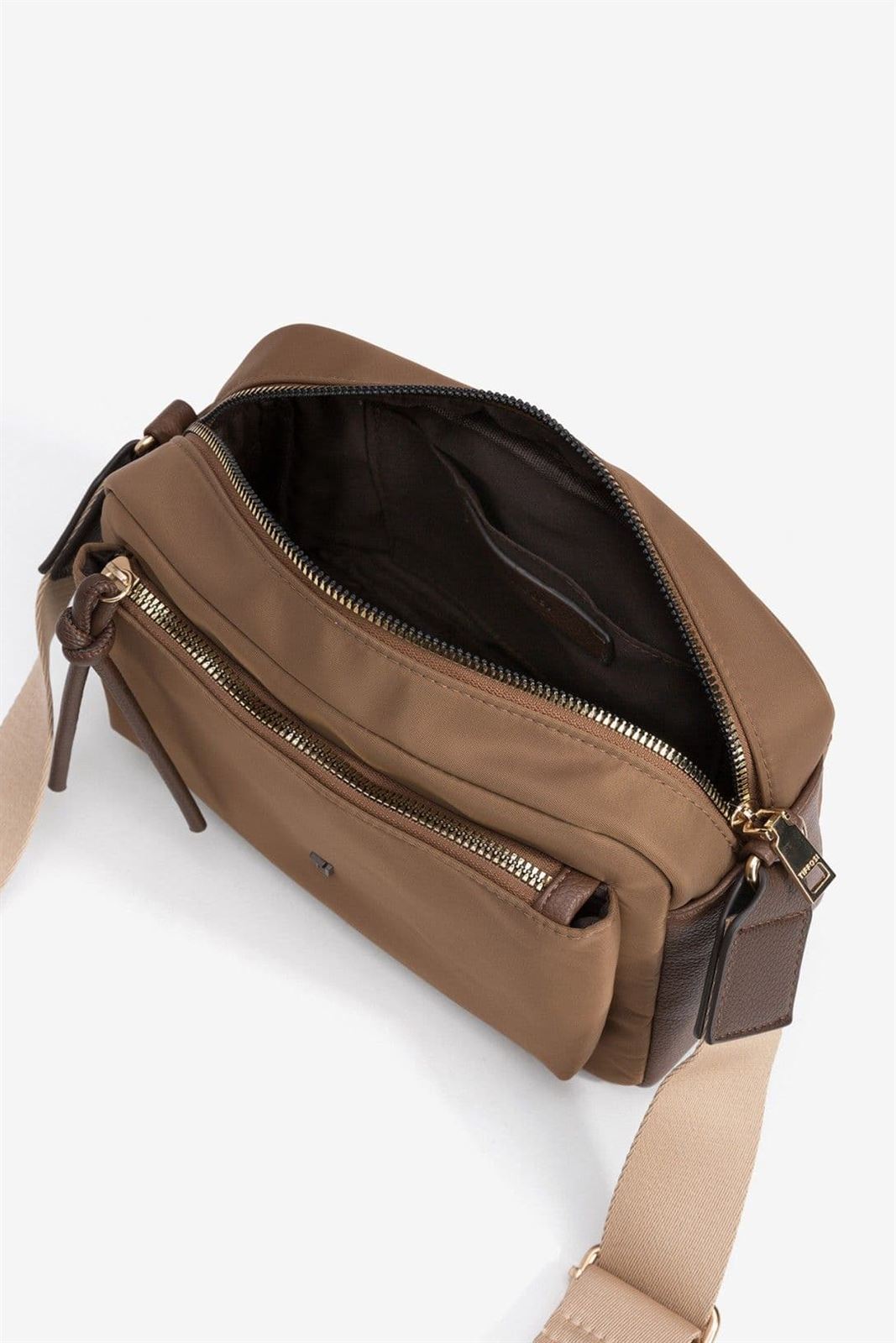 Bolso bandolera de nylon marrón, Rory - Imagen 4