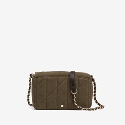 Bolso bandolera efecto ante verde - Imagen 1