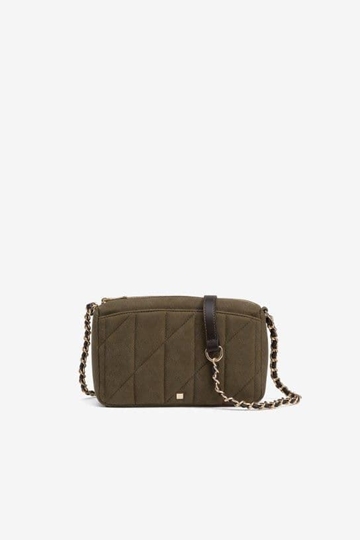 Bolso bandolera efecto ante verde - Imagen 1