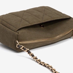 Bolso bandolera efecto ante verde - Imagen 2